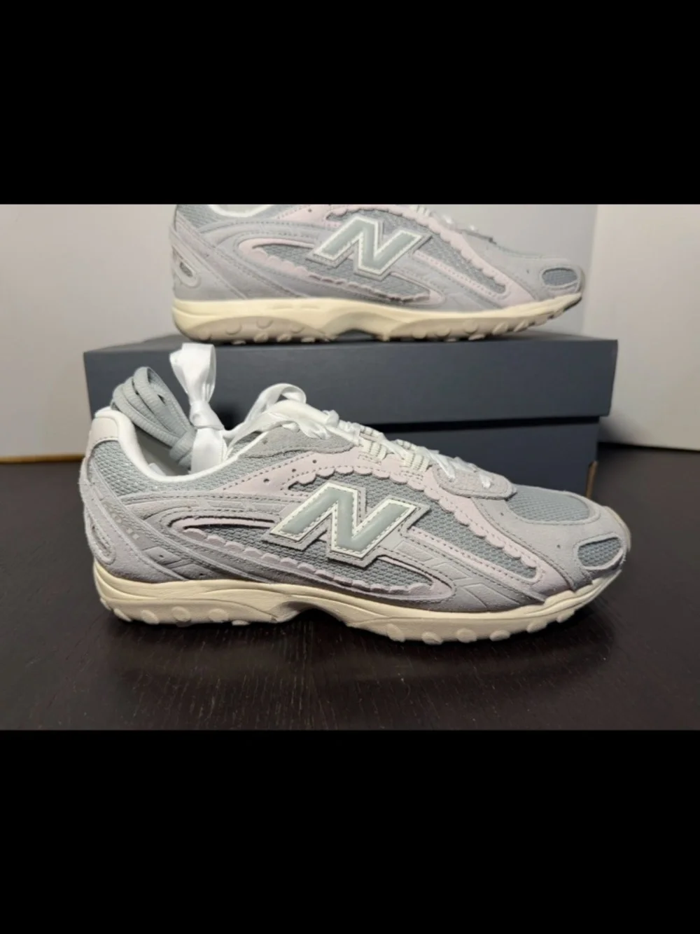 New Balance 204L Running Shoes Sneakers Lone Star Grey/Sea Salt Womans 7D